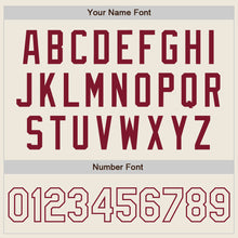 Load image into Gallery viewer, Custom Cream Cream-Crimson Authentic Baseball Jersey