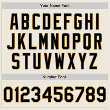 Load image into Gallery viewer, Custom Cream Black-Old Gold Authentic Baseball Jersey