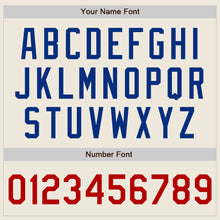 Load image into Gallery viewer, Custom Cream Royal Pinstripe Red Authentic Baseball Jersey