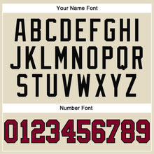 Load image into Gallery viewer, Custom Cream Black Pinstripe Maroon Authentic Basketball Jersey