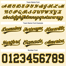 Load image into Gallery viewer, Custom Cream Black-Gold Authentic Throwback Basketball Shorts