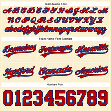 Load image into Gallery viewer, Custom Cream Red-Royal Authentic Throwback Basketball Shorts