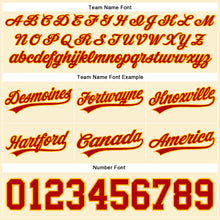 Load image into Gallery viewer, Custom Cream Red-Gold Authentic Throwback Basketball Shorts