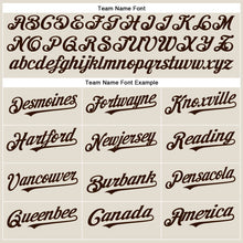 Load image into Gallery viewer, Custom Cream Brown Authentic Baseball Jersey