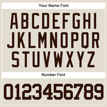 Load image into Gallery viewer, Custom Cream Brown Authentic Baseball Jersey