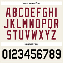 Load image into Gallery viewer, Custom Cream Black Pinstripe Crimson Authentic Baseball Jersey