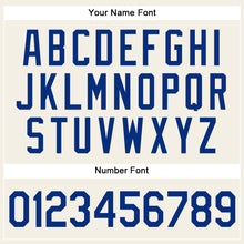 Load image into Gallery viewer, Custom Cream Royal Pinstripe Red Authentic Baseball Jersey