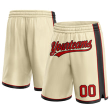 Load image into Gallery viewer, Custom Cream Red-Black Authentic Basketball Shorts