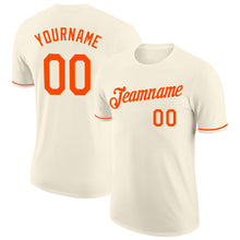 Load image into Gallery viewer, Custom Cream Orange Performance T-Shirt