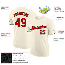 Load image into Gallery viewer, Custom Cream Red-Green Performance T-Shirt