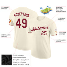 Load image into Gallery viewer, Custom Cream Crimson Performance T-Shirt