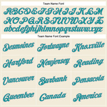 Load image into Gallery viewer, Custom Cream Teal-Gray Performance T-Shirt