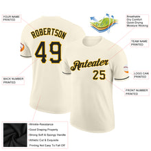 Load image into Gallery viewer, Custom Cream Black-Gold Performance T-Shirt