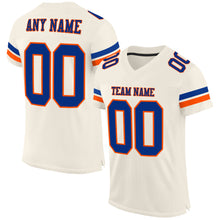 Load image into Gallery viewer, Custom Cream Royal-Orange Mesh Authentic Football Jersey