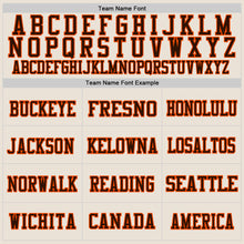 Load image into Gallery viewer, Custom Cream Brown-Orange Mesh Authentic Football Jersey