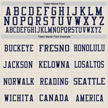 Load image into Gallery viewer, Custom Cream Kelly Green-Navy Mesh Authentic Football Jersey