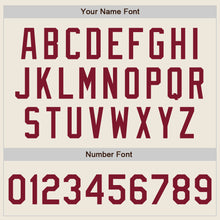 Load image into Gallery viewer, Custom Cream Crimson Authentic Baseball Jersey