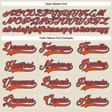 Load image into Gallery viewer, Custom Cream Orange-Royal Hockey Lace Neck Jersey