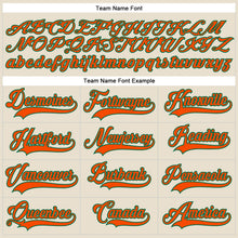 Load image into Gallery viewer, Custom Cream Orange-Kelly Green Hockey Lace Neck Jersey