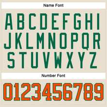 Load image into Gallery viewer, Custom Cream Orange-Kelly Green Hockey Lace Neck Jersey
