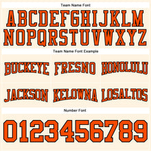 Load image into Gallery viewer, Custom Stitched Cream Orange-Black Football Pullover Sweatshirt Hoodie