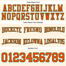 Load image into Gallery viewer, Custom Stitched Cream Orange-Kelly Green Football Pullover Sweatshirt Hoodie