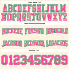 Load image into Gallery viewer, Custom Stitched Cream Pink-Kelly Green Football Pullover Sweatshirt Hoodie