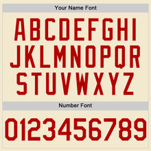 Load image into Gallery viewer, Custom Cream Red-White Authentic Throwback Baseball Jersey