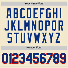 Load image into Gallery viewer, Custom Cream Royal Red-White Authentic Throwback Baseball Jersey