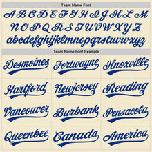 Load image into Gallery viewer, Custom Cream Red Royal-White Authentic Throwback Baseball Jersey