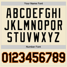 Load image into Gallery viewer, Custom Cream Black Orange-Old Gold Authentic Throwback Baseball Jersey