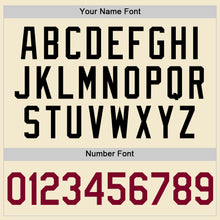 Load image into Gallery viewer, Custom Cream Maroon-Black Authentic Throwback Baseball Jersey