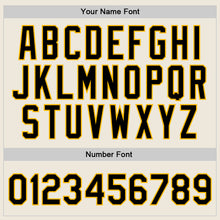 Load image into Gallery viewer, Custom Cream Black-Gold Authentic Throwback Basketball Jersey