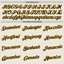 Load image into Gallery viewer, Custom Cream Navy-Gold Authentic Throwback Basketball Jersey