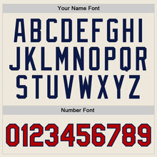 Load image into Gallery viewer, Custom Cream Red-Navy Authentic Throwback Basketball Jersey