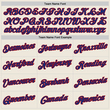 Load image into Gallery viewer, Custom Cream Royal-Red Authentic Throwback Basketball Jersey