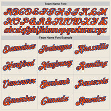 Load image into Gallery viewer, Custom Cream Orange-Royal Authentic Throwback Basketball Jersey