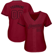 Load image into Gallery viewer, Custom Crimson Crimson-Black Authentic Baseball Jersey