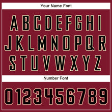 Load image into Gallery viewer, Custom Crimson Cream Pinstripe Black-City Cream Authentic Baseball Jersey