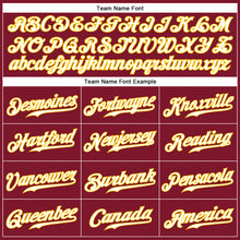 Load image into Gallery viewer, Custom Crimson White-Gold Authentic Sleeveless Baseball Jersey