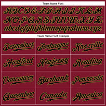 Load image into Gallery viewer, Custom Crimson Black-Old Gold Authentic Sleeveless Baseball Jersey