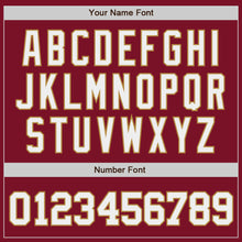 Load image into Gallery viewer, Custom Crimson White-Old Gold Authentic Baseball Jersey