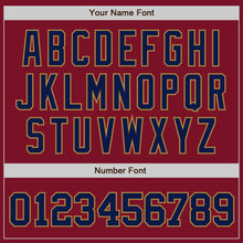 Load image into Gallery viewer, Custom Crimson Navy-Old Gold Authentic Baseball Jersey