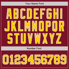 Load image into Gallery viewer, Custom Crimson Gold-White Authentic Baseball Jersey