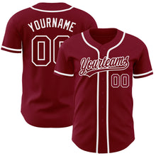 Load image into Gallery viewer, Custom Crimson Crimson-White Authentic Baseball Jersey
