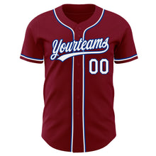 Load image into Gallery viewer, Custom Crimson White-Royal Authentic Baseball Jersey