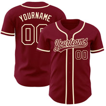 Load image into Gallery viewer, Custom Crimson Crimson-Cream Authentic Baseball Jersey