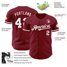 Load image into Gallery viewer, Custom Crimson White Authentic Baseball Jersey