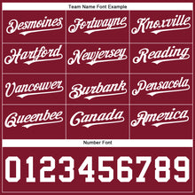 Load image into Gallery viewer, Custom Crimson White Authentic Baseball Jersey