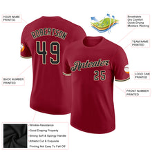 Load image into Gallery viewer, Custom Crimson Black-City Cream Performance T-Shirt